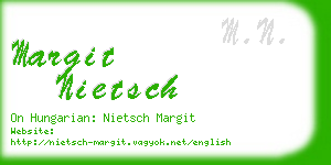 margit nietsch business card